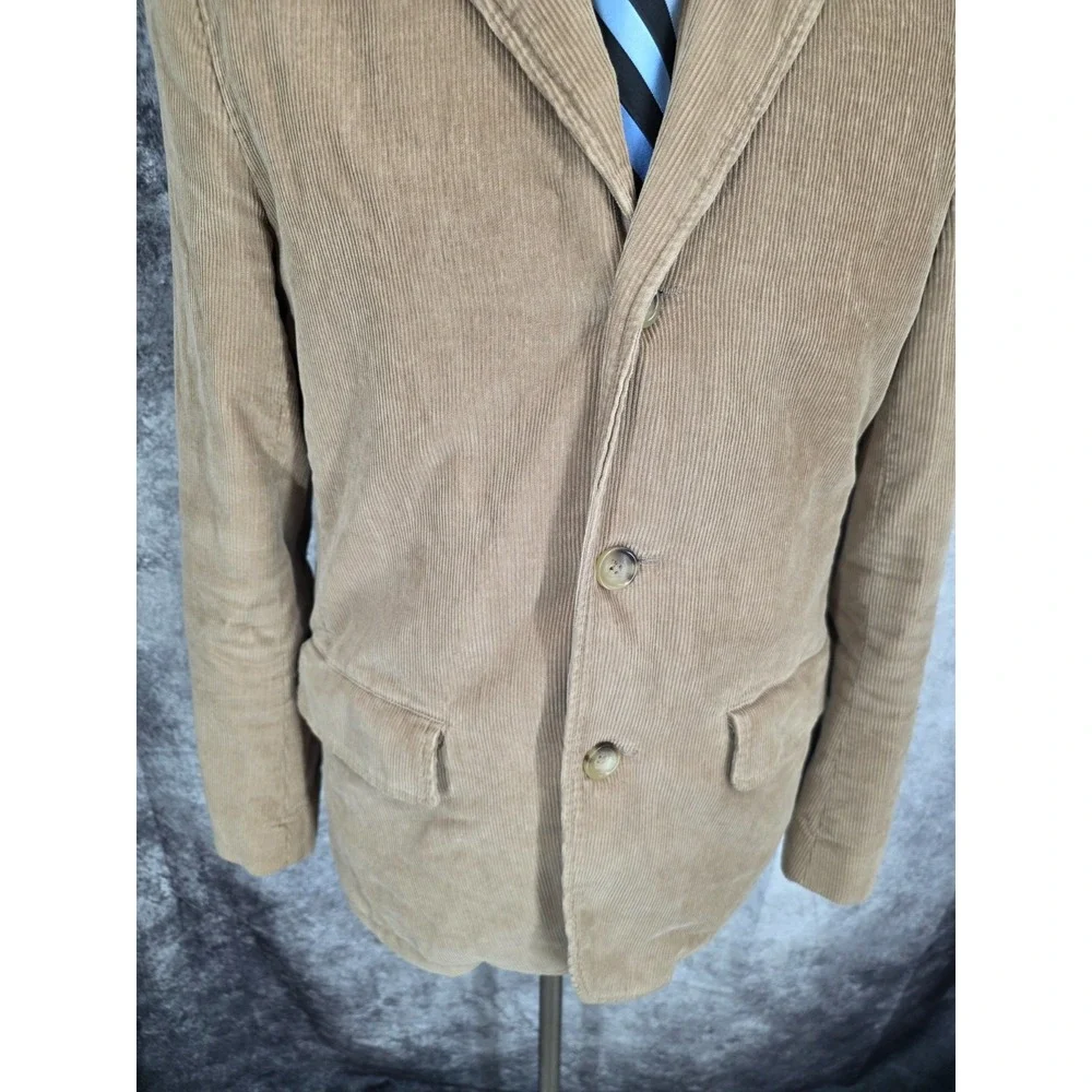Banana Republic Blazer Jacket Mens 38R Brown Corduroy Sports Coat 2 Buttons Vent